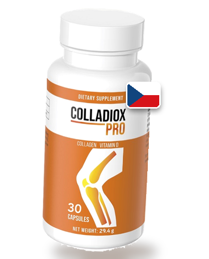 Lahvička Colladiox Pro — render výrobce, 30 kapslí